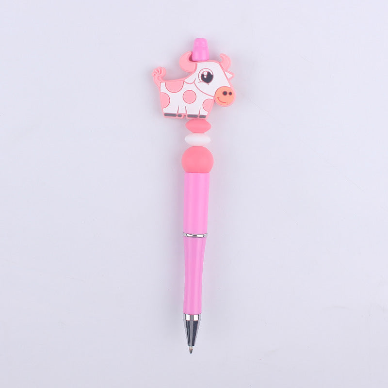 Cartoon Animal Silicone Beaded Pens Handmade Novelty Pen Gift 16