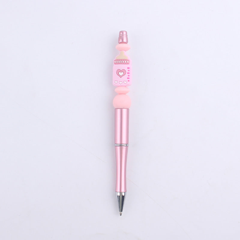 Milk Bottle Silicone Beaded Pens Handmade Office School Supplies 6