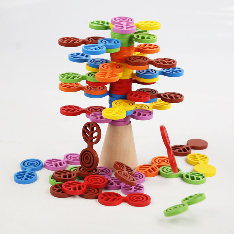 Wooden Interlocking Rotating Building Blocks Educational Toy 4