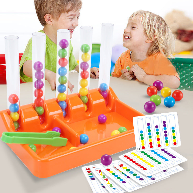 Plastic Montessori Toys Test Tube Color Beads Educational Toy 2
