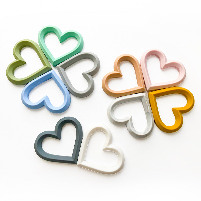 Heart Shaped Silicone Teething Toy for Baby 4