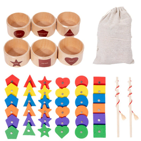 Wooden Color Sorting Box Montessori Toys Educational Activity