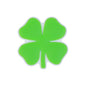 20Pcs Silicone Focal Beads Four Leaf Clover Flat Leaf Shape 6