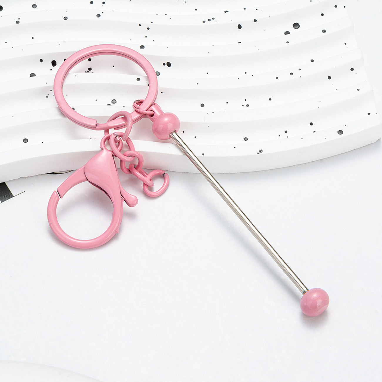 DIY Beadable Keychains Stainless Steel 14.8x3.0cm Craft Supplies 14
