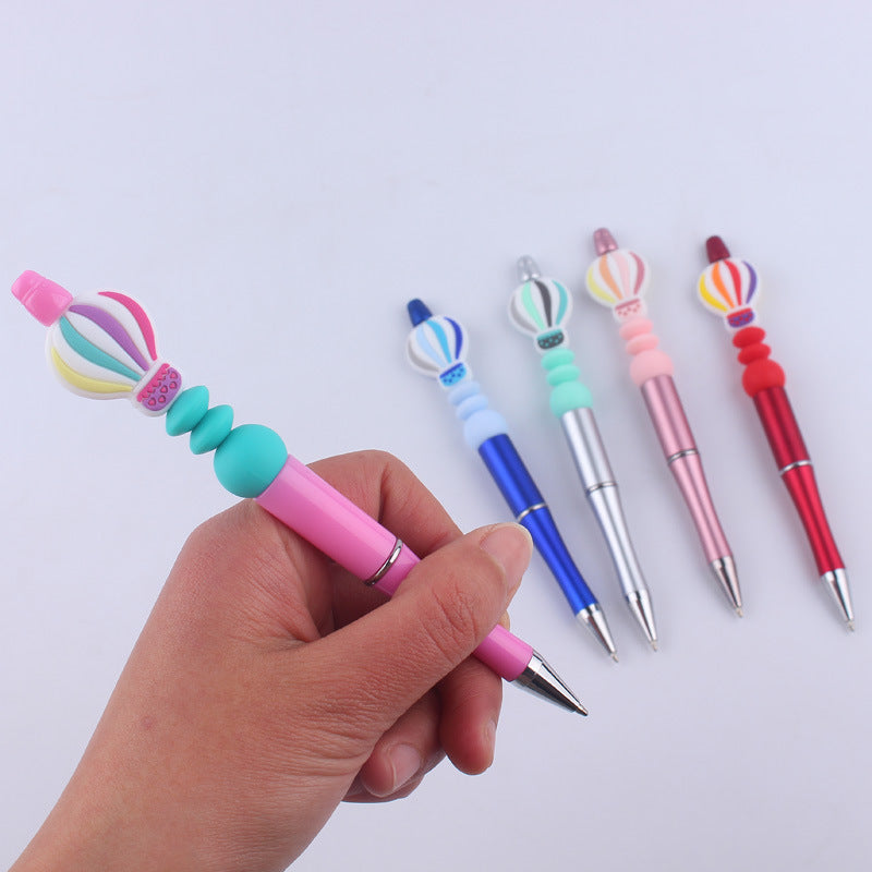 Hot Air Balloon Silicone Beaded Pens Handmade Office School Supplies