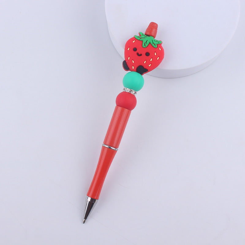Fruit Silicone Beaded Pens Ballpoint Pens Handmade Office School Supplies 10