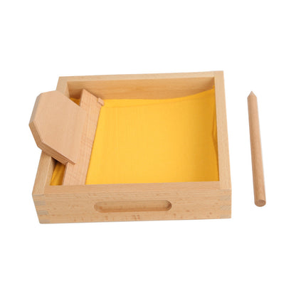 Wooden Sandbox Montessori Toy for Kids 18 x 18 x 4cm