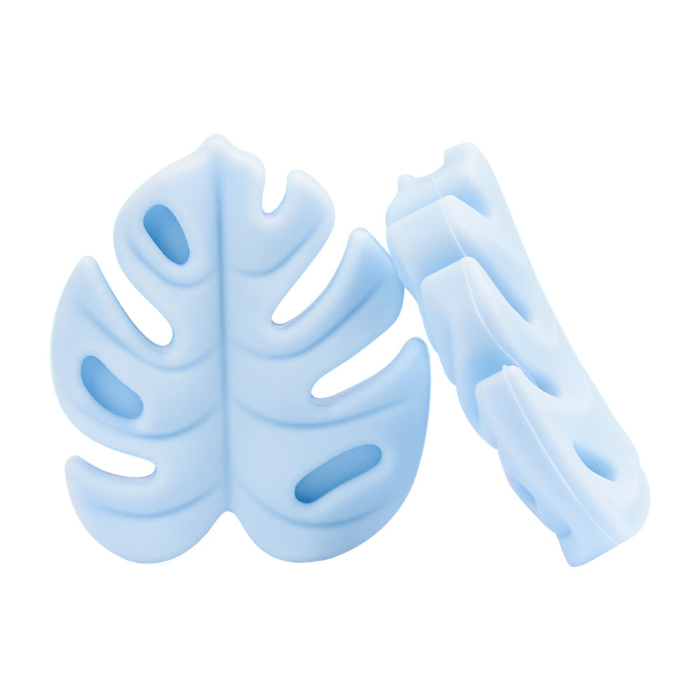 20pcs Silicone Focal Beads Leaf Shape Cutout Design 12