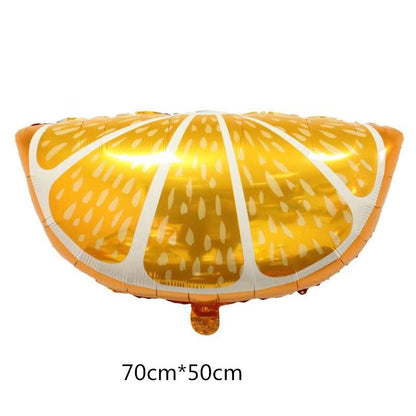 Fruit Foil Balloon Set Watermelon Pineapple Strawberry 5pcs 10