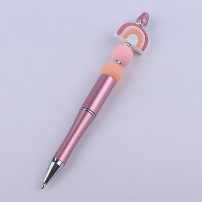 Rainbow Silicone Beaded Pens Ballpoint Pen Office School Supplies 6