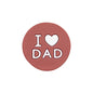 20pcs Silicone Focal Beads I Love Dad Printed Text 14