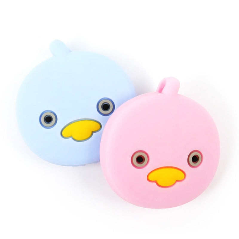 Silicone Focal Beads Cartoon Duck Round Face with Beak 5