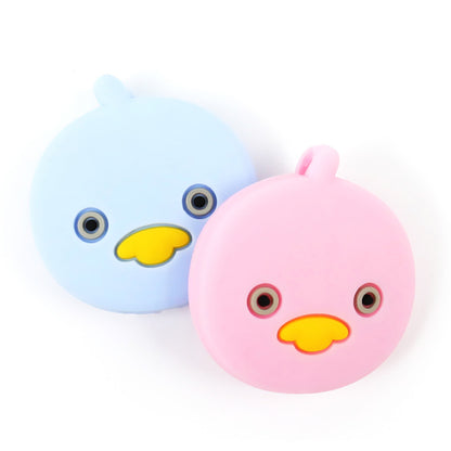 Silicone Focal Beads Cartoon Duck Round Face with Beak 5