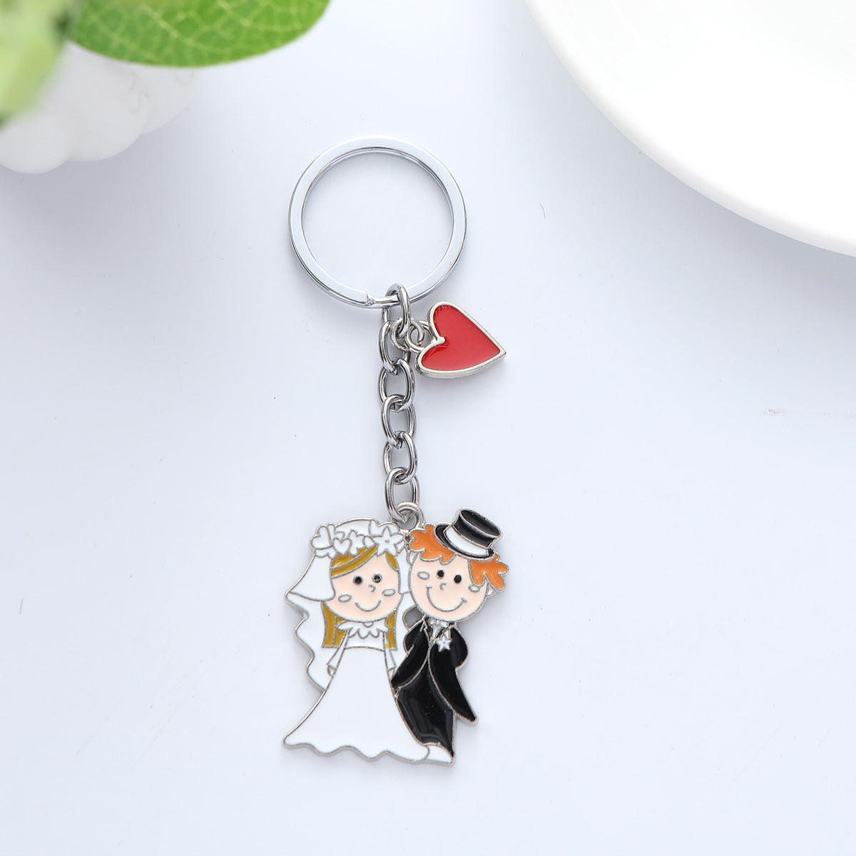 Love Couple Alloy Keychain Metal Romantic Charm 14