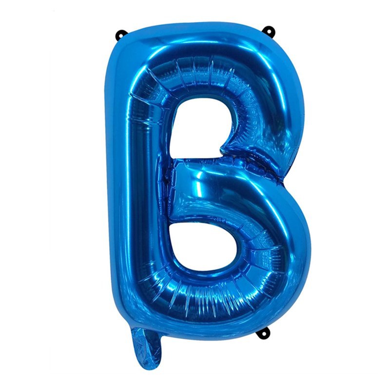 Blue Letter Foil Balloons Party Decoration 16 Inch 50pcs 4