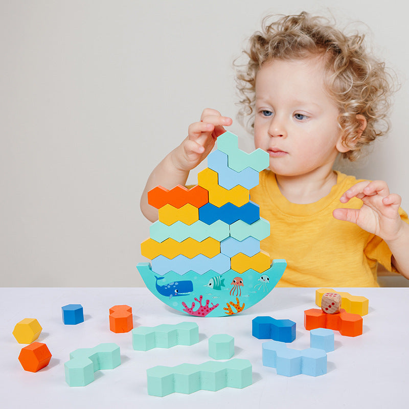 Wooden Balance Stacking Montessori Toys for Kids 3