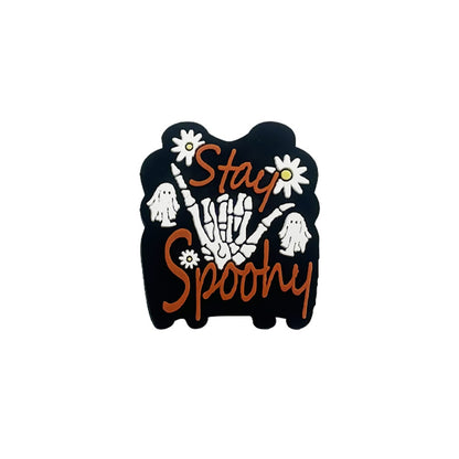 20Pcs Silicone Focal Beads Halloween Cartoon Ghost Pumpkin Designs 9