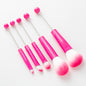 5pcs Beadable Makeup Brush Set Metal DIY Craft Supplies 11