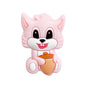 20pcs Silicone Focal Beads Squirrel Holding Acorn Design 2