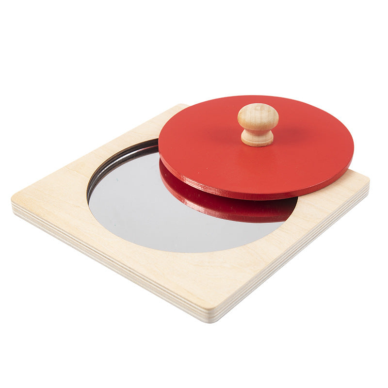 Wooden Montessori Toys Baby Mirror Puzzle Educational Toy 5