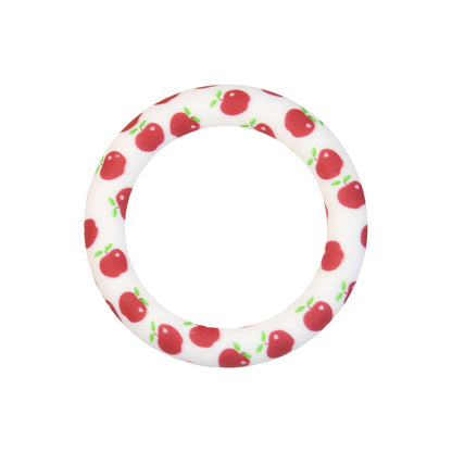 65mm Printed Silicone Beads Rings Multi Color Design 32