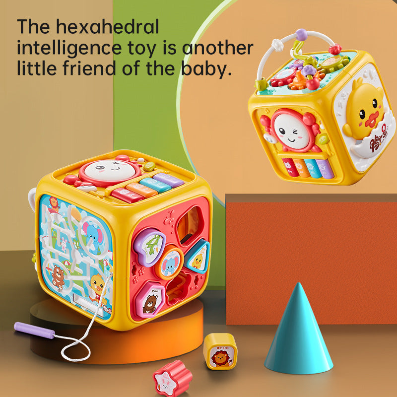 Plastic Six-Sided Drum Kids Musical Instrument Early Education Toy
