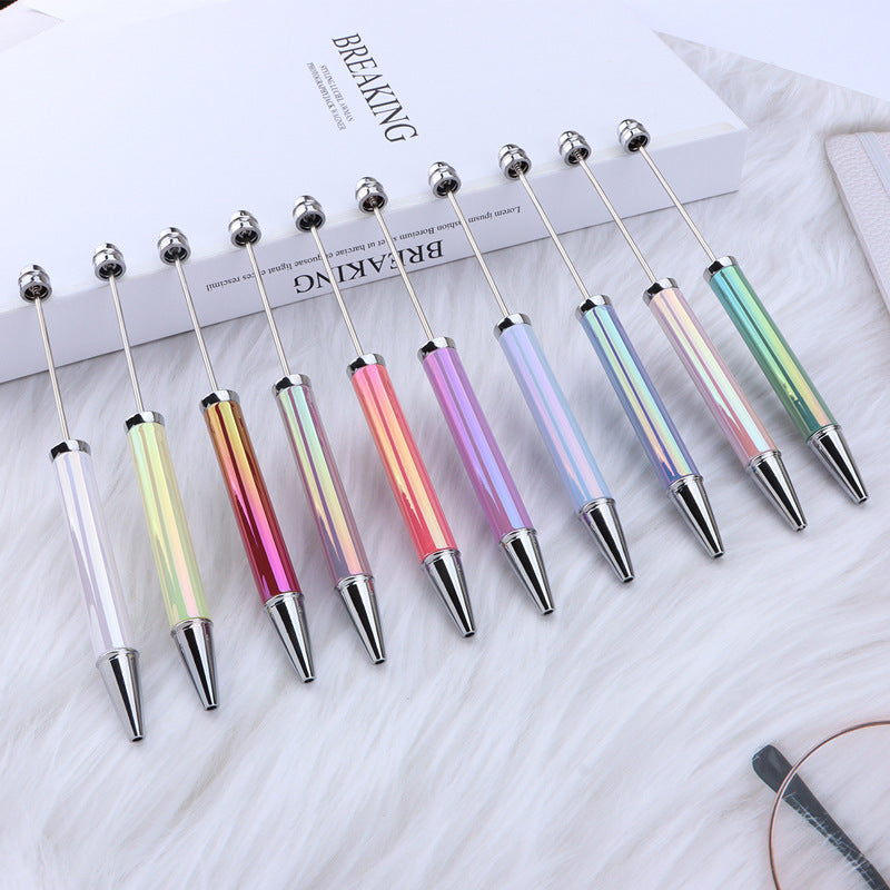 UV Electroplating Rainbow Color Beadable Ballpoint Pens DIY Craft Supplies 3