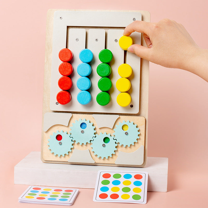 Wooden Montessori Toys Shape Color Cognition Educational Game 4