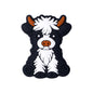 Silicone Focal Beads Cute Dairy Cattle Highland Cow Sitting Pose 5