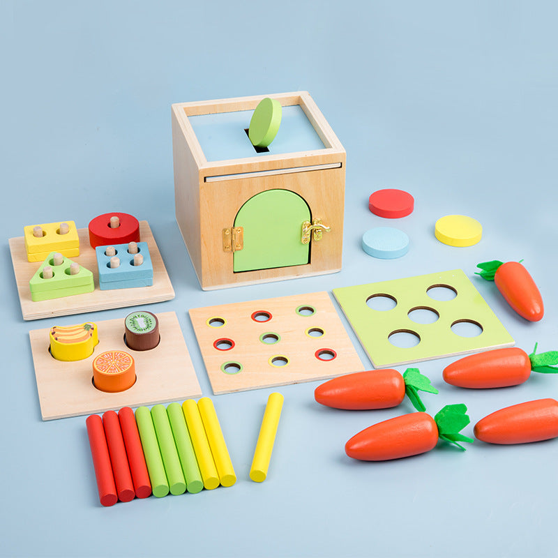 Wooden Fruit Matching Montessori Toys Educational Box for Kids 2