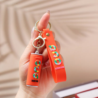Creative Beverage Bottle PVC Keychain Soft Rubber Charm 7