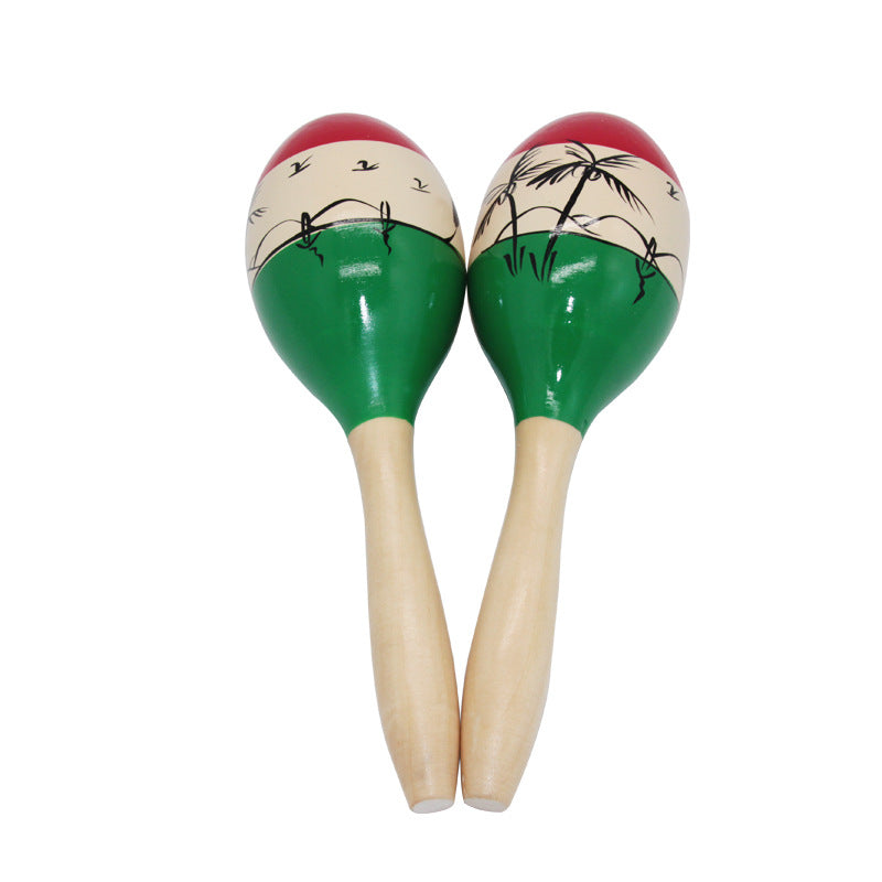 Wooden Sand Hammer Musical Toy Educational for Kids 4