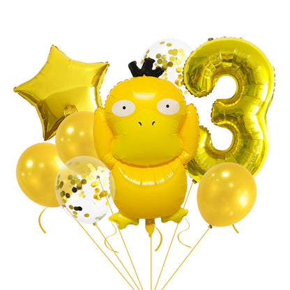Pocket Monster Duck Foil Balloon Set Party Decoration 20x15cm 16