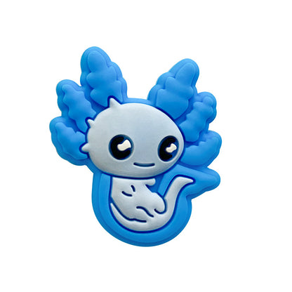 Silicone Focal Beads Axolotl Baby Figure with Smiling Face 5
