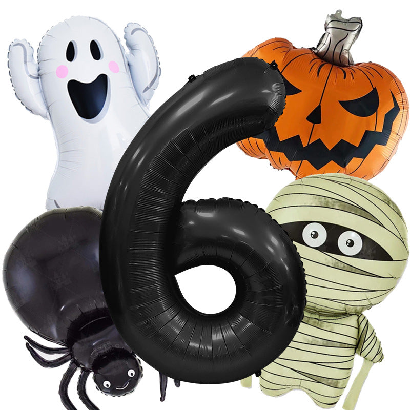 Ghost Pumpkin Spider Foil Balloon Halloween Party Decoration Set 10