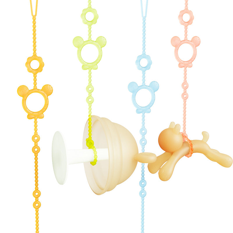 Silicone Baby Teether Anti Loss Rope with Clip 42.5cm 14