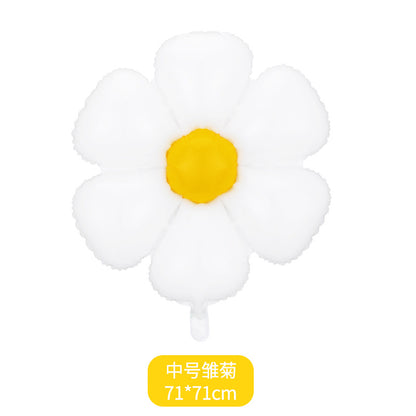 White Daisy Foil Balloons Party Decoration 50pcs 7