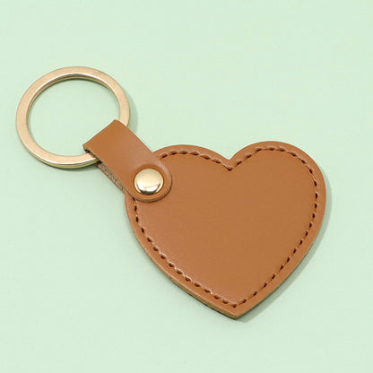 Heart Shaped Leather Keychain Classic Style 11