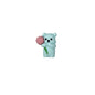 20Pcs Silicone 3D Focal Beads Colored Teddy Bear Holding Flower 8