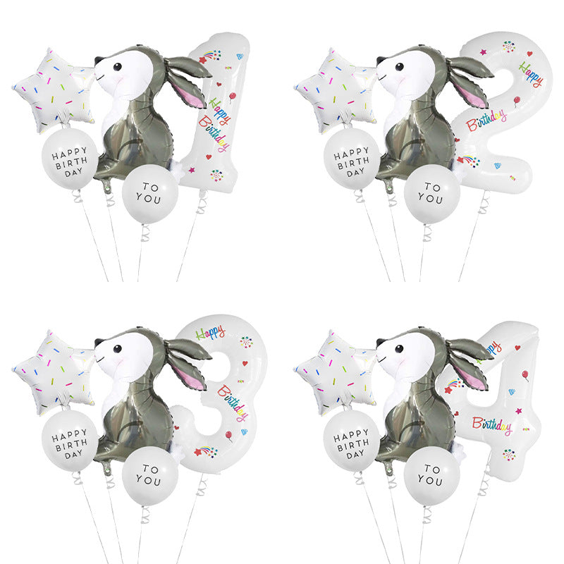 Easter Bunny Foil Balloon Set Party Decoration 2