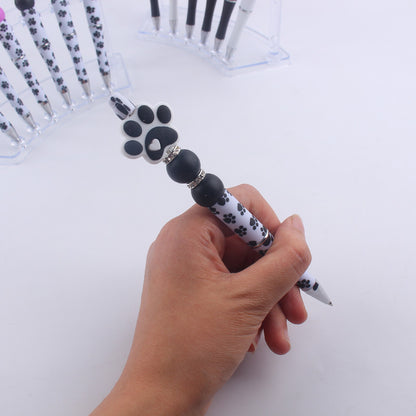 Dog Claw Silicone Beaded Pens Ballpoint Writing Office School Supplies 3