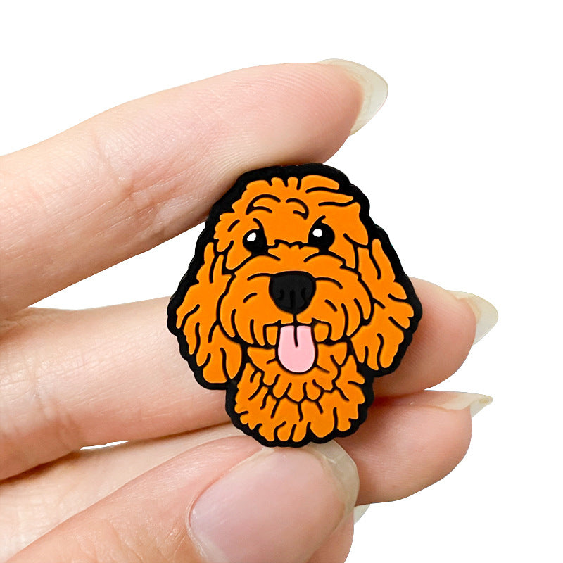 20Pcs Silicone Focal Beads Teddy Dog Face Front Facing 5