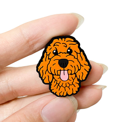 20Pcs Silicone Focal Beads Teddy Dog Face Front Facing 5