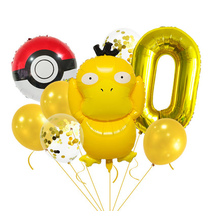 Pocket Monster Duck Foil Balloon Set Party Decoration 20x15cm 13