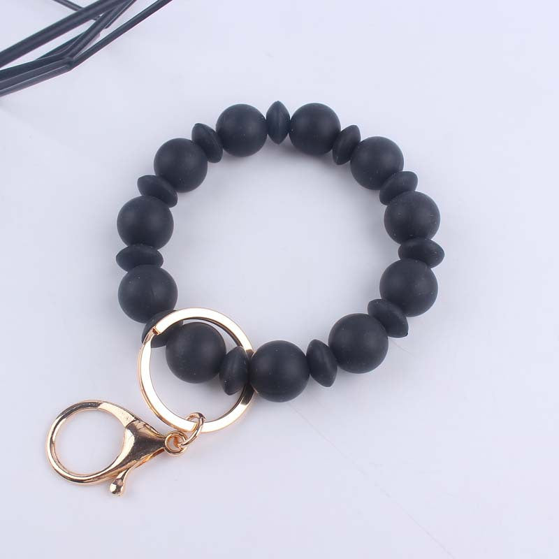 Silicone Bead Wristlet Keychain Loop with Lobster Clasp 13