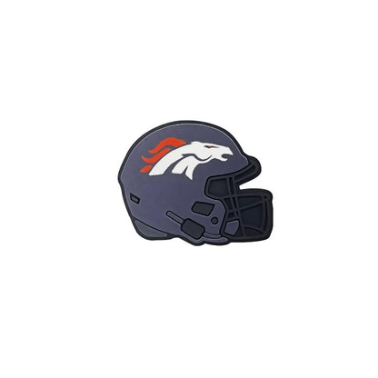 20pcs Silicone Focal Beads Football Helmet Printed Design 9