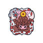20Pcs Silicone Focal Beads Farm Highland Cattle Square Cow Design 5