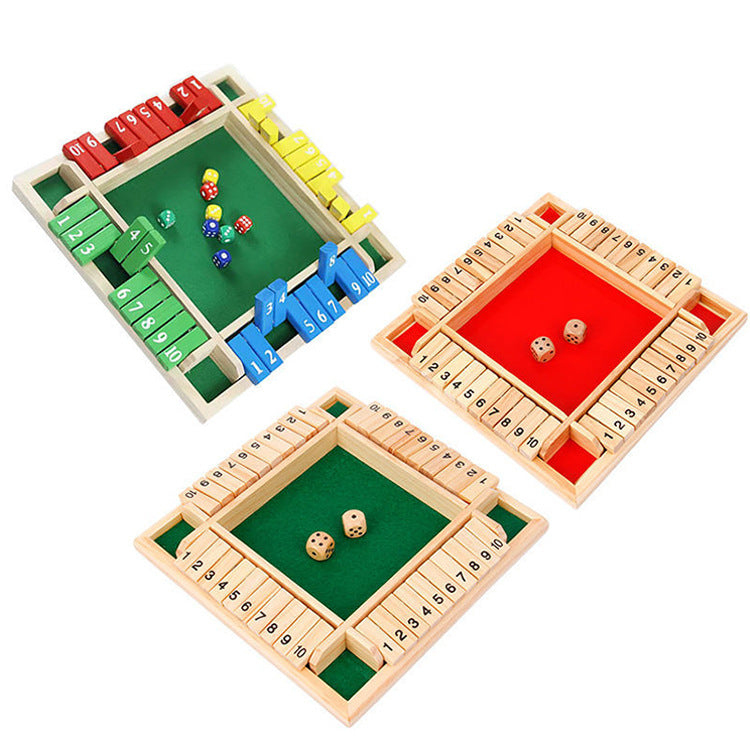 Wooden Digital Flip Family Multi-Person Table Games Educational Toy
