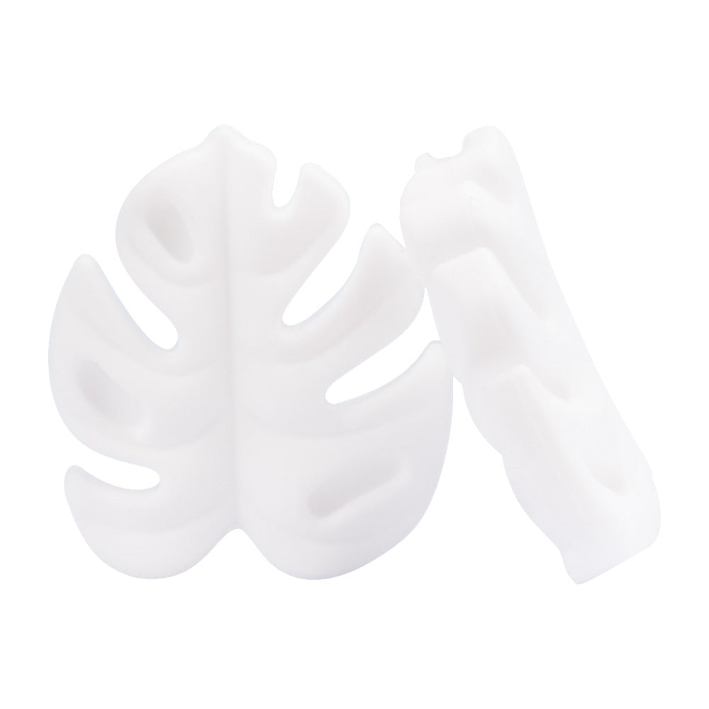 20pcs Silicone Focal Beads Leaf Shape Cutout Design 5