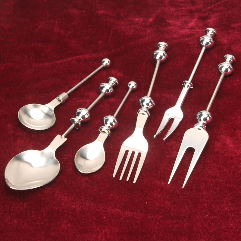 Beadable Spoon Fork Set Stainless Steel DIY Craft Supplies